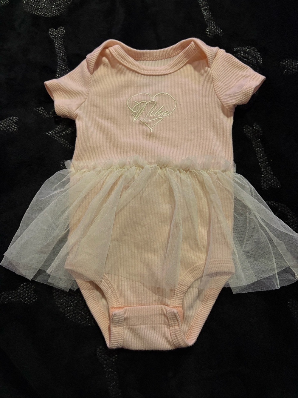 Nike Pink Tulle Baby One-Piece Bodysuit